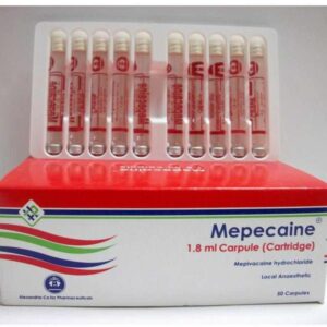 مخدر موضعى الإسكندرية ميبيكاين 1.8 مل كاربول - Alexandria Mepecaine 1.8 ml Carpule - Anesthetic