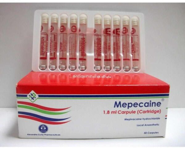 مخدر موضعى الإسكندرية ميبيكاين 1.8 مل كاربول - Alexandria Mepecaine 1.8 ml Carpule - Anesthetic