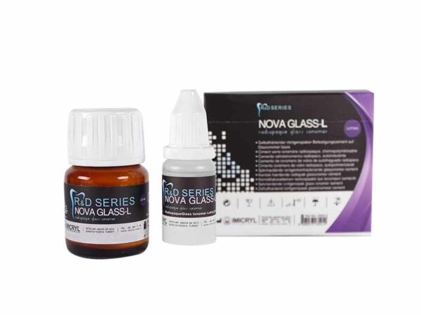 Nova Glass L - Radiopaque glass ionomer luting cement.